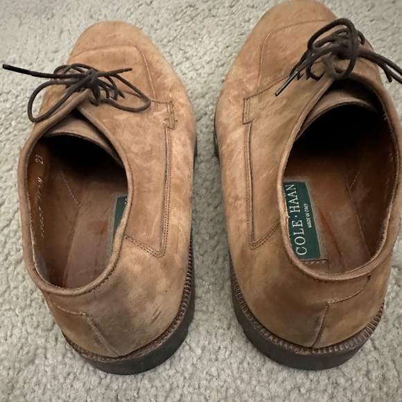 Men's Cole Haan Suede Brown Lace Up Loafers Made In Italy Size 11 1/2M - Picture 5 of 5